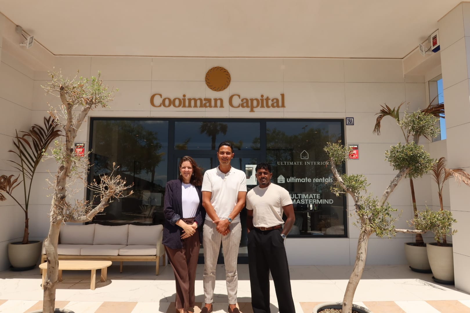 The full Cooiman Capital resales team outside the Cooiman Capital office on the Costa del Sol